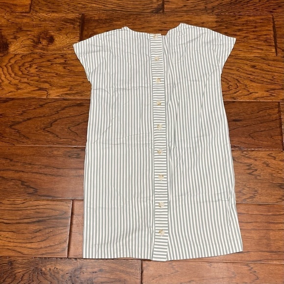 Madewell Button-Back Easy Dress in Stripe - Picture 3 of 10